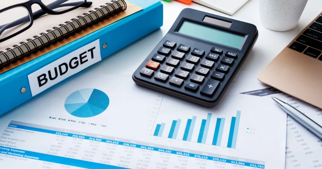 Business owner reviewing a budget vs. actual variance report